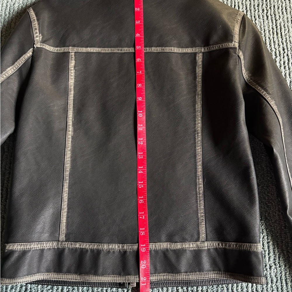 Racing Jacket Topshop distressed faux leather jacket worn 1 XS pristine cond - Picture 6 of 10